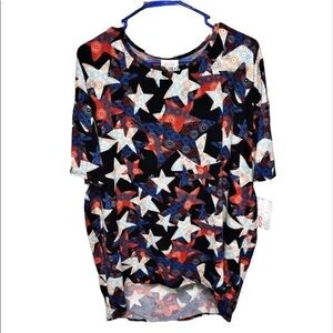 Lularoe Irma tunic t shirt star print size Small